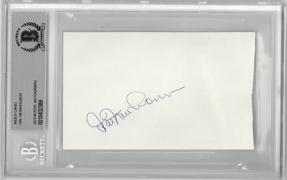 Hal Newhouser Autographed 3x5 Index Card