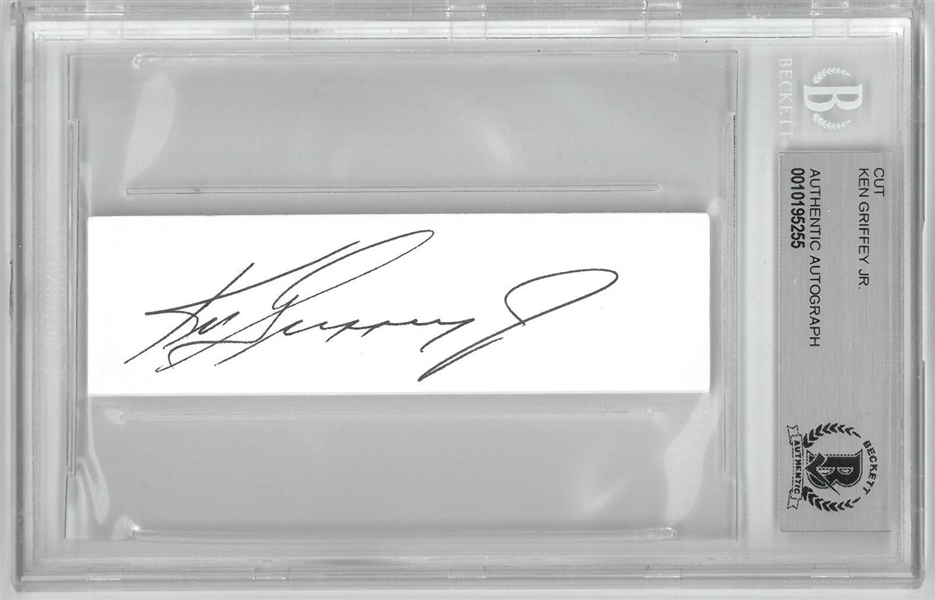 Ken Griffey, Jr Autographed Cut Signature