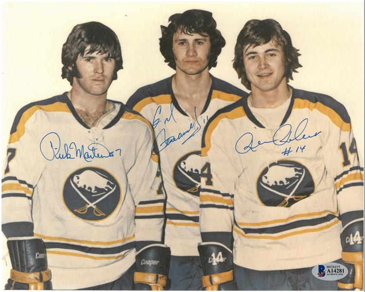 French Connection Autographed 8x10 - Perreault/Robert/Martin