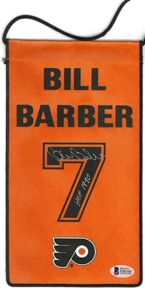 Bill Barber Autographed 5x10 Mini Banner