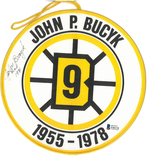 Johnny Bucyk Autographed 10" Mini Banner