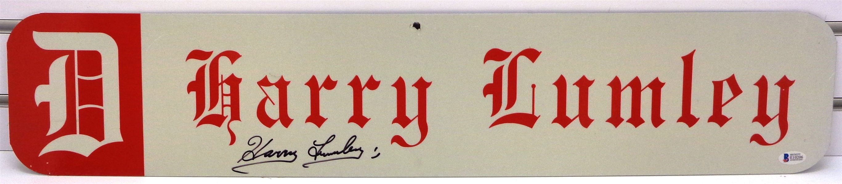 Harry Lumley Autographed 6x30 Custom Street Sign