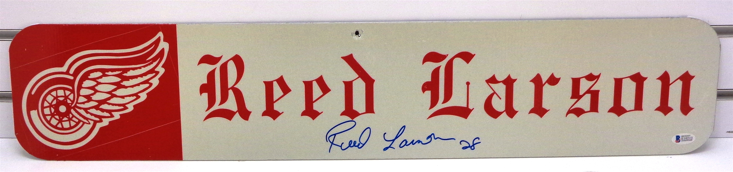 Reed Larson Autographed 6x30 Custom Street Sign