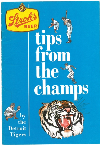 1968 Detroit Tigers Strohs Tips From The Pros Booklet
