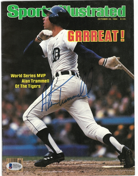 Alan Trammell Autographed 1984 Sports Illustrated
