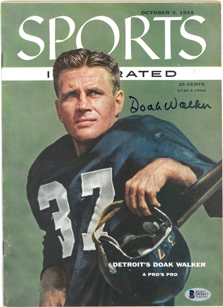 Doak Walker Autographed 1955 Sports Illustrated