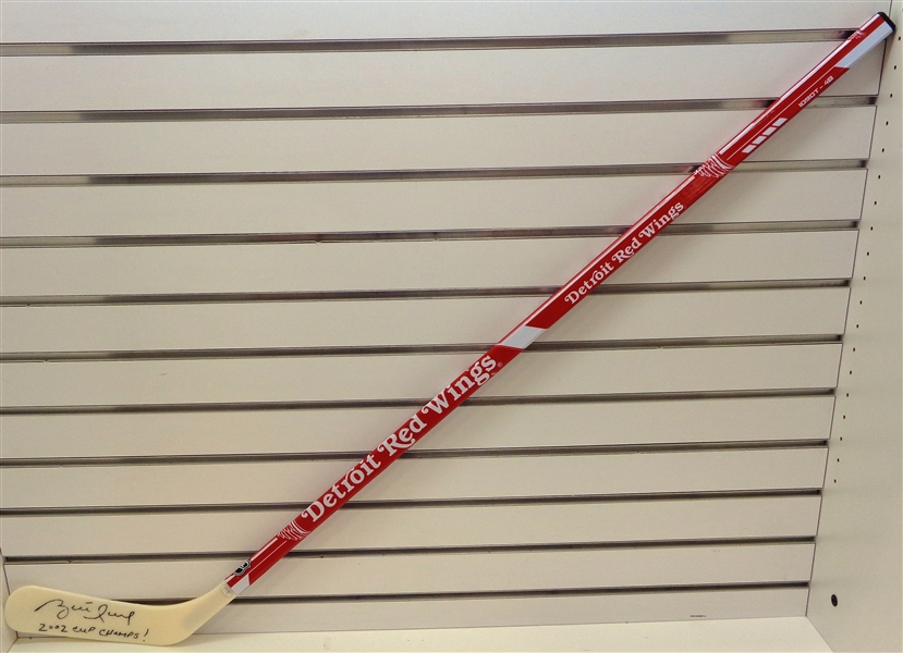 Brett Hull Autographed 48" Red Wings Stick