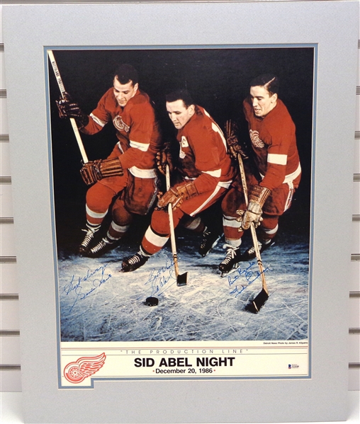 Production Line Autographed Sid Abel Night SGA Poster