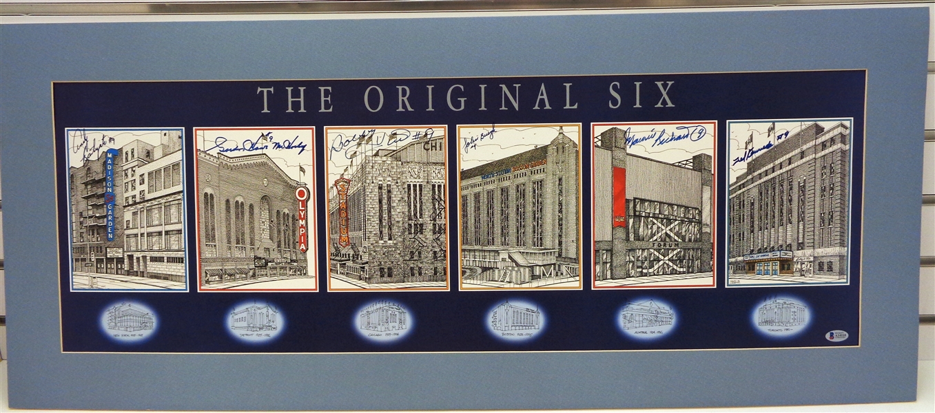 Original 6 Arenas Poster Signed by all six #9s
