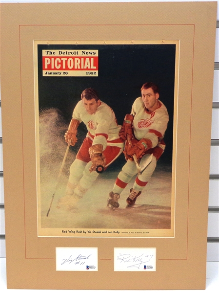 Red Kelly & Vic Stasiuk Autographed Matted Display