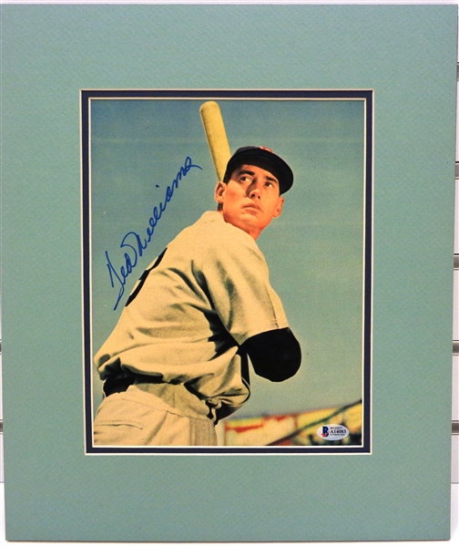 Ted Williams Autographed Matted Magazine Photo