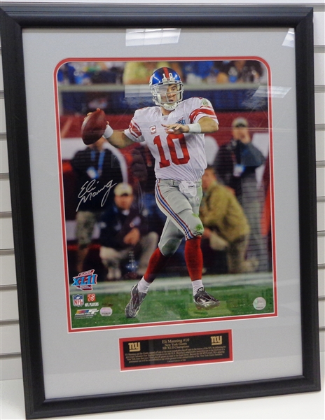 Eli Manning Autographed 16x20 Photo - Framed & Matted