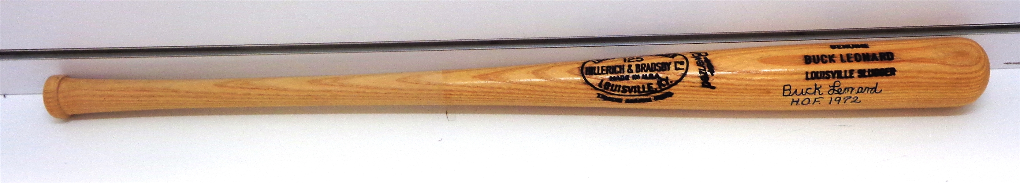 Buck Leonard Autographed Game Model Louisville Slugger Bat w HOF 1972