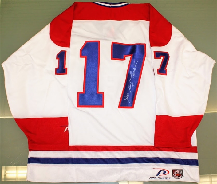 Jean Guy Talbot Autographed Canadiens Jersey