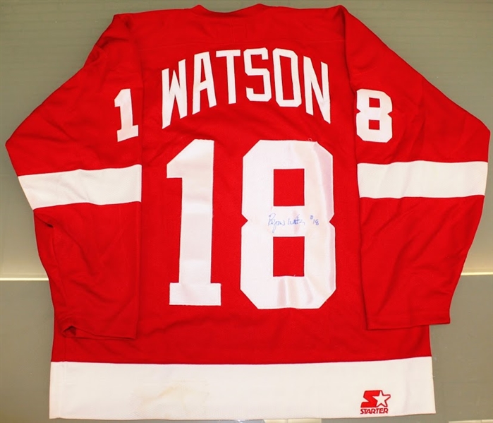 Bryan Watson Autographed Red Wings Jersey