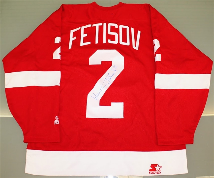 Slava Fetisov Autographed Red Wings Jersey