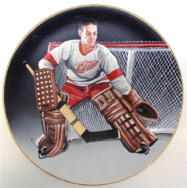 Terry Sawchuk Hand Painted 10" Plate