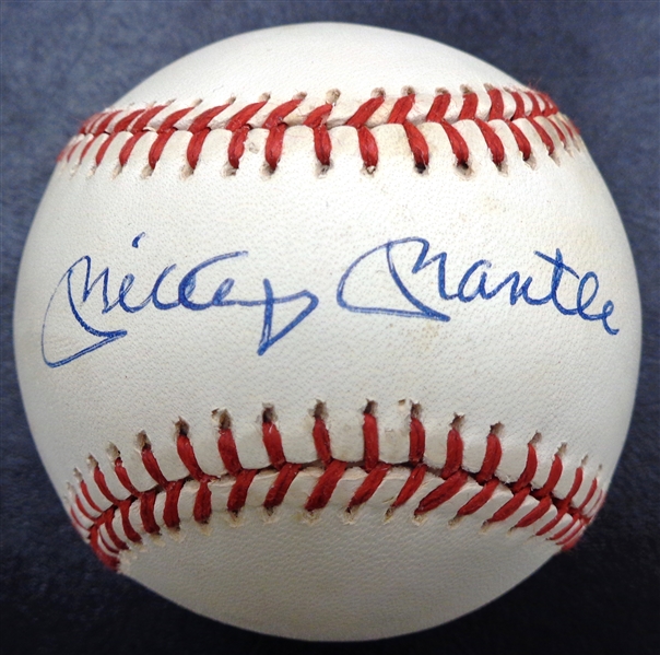 Mickey Mantle Autographed OAL Baseball