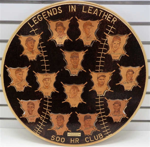 500 HR Hitters Signed "Legends in Leather" Display