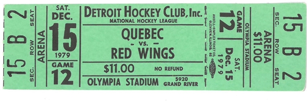 Last Game at Olympia Red Wings Ticket