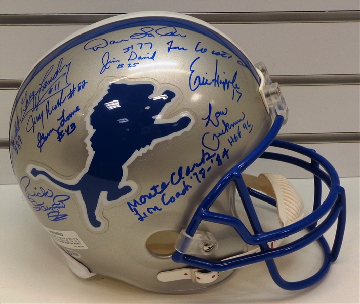 Detroit Lions Helmet Signed by 22