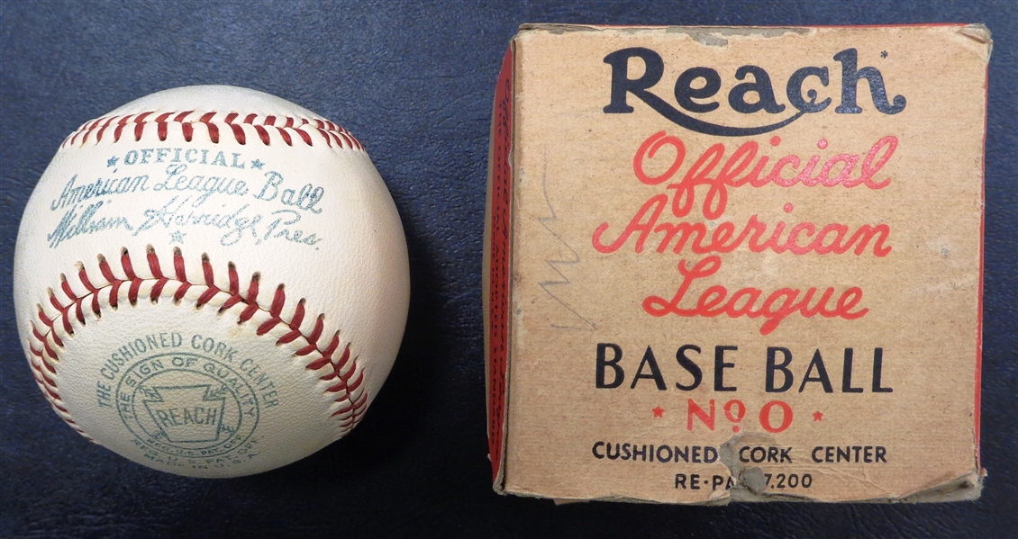 William Harridge Vintage American League Ball w/ Box