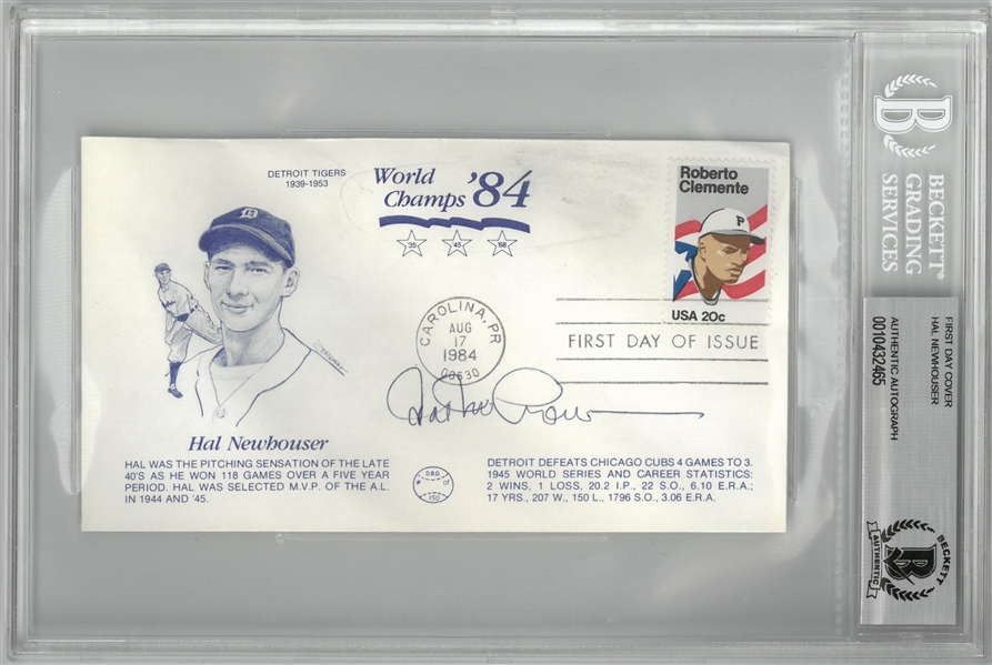 Hal Newhouser Autographed 1st Day Cover