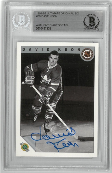 Dave Keon Autographed 1991-92 Ultimate Original Six