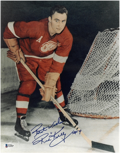 Red Kelly Autographed 11x14 Photo