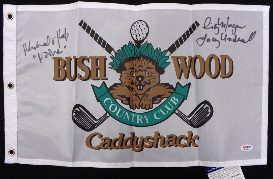 Caddyshack Pin Flag Signed by Cindy Morgan & Michael OKeefe
