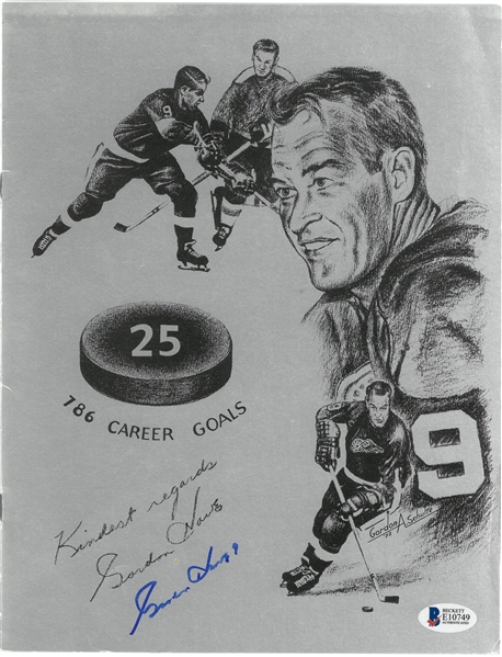 Gordie Howe Autographed 1971 Commemorative Program