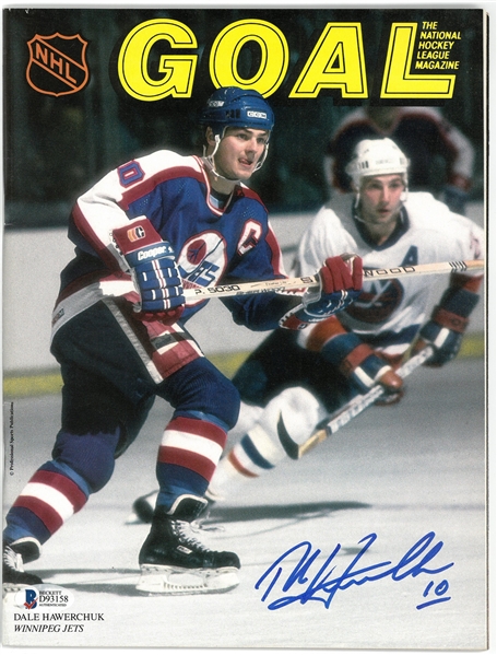 Dale Hawerchuk Autographed Goal Magazine