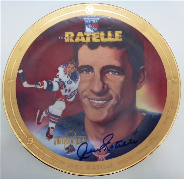 Jean Ratelle Autographed 8" Plate