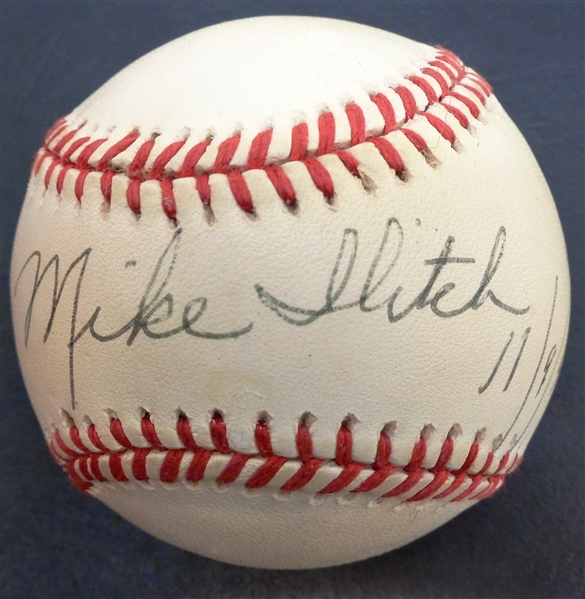 Mike Ilitch Autographed Baseball