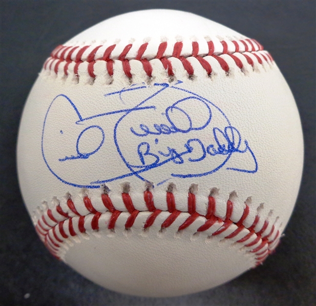Cecil Fielder Autographed Baseball w/ Big Daddy