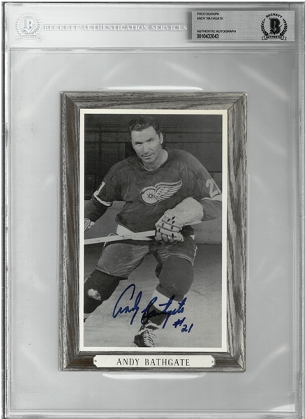 Andy Bathgate Autographed Beehive Card