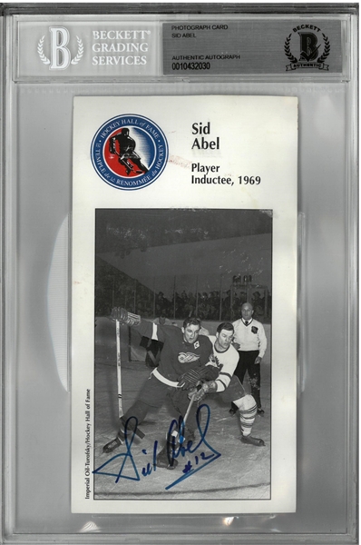 Sid Abel Autographed Photo Card