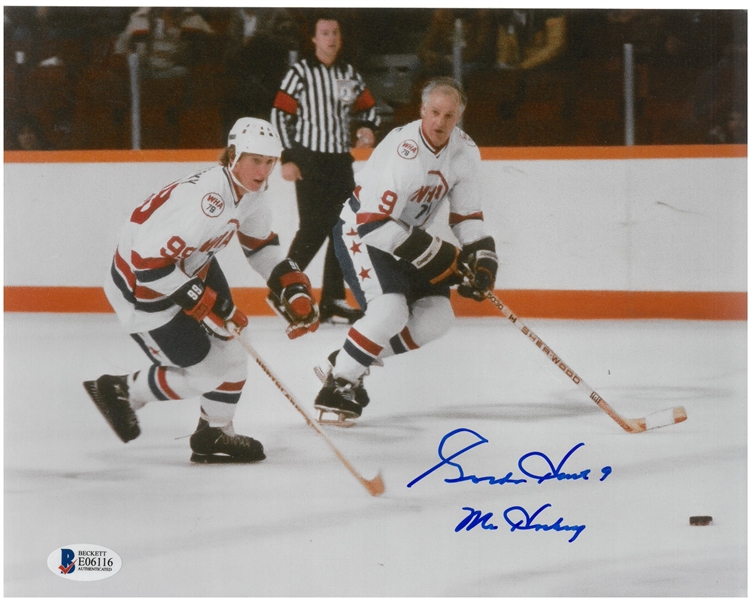 Gordie Howe Autographed 79 WHA All Star Game 8x10 Photo
