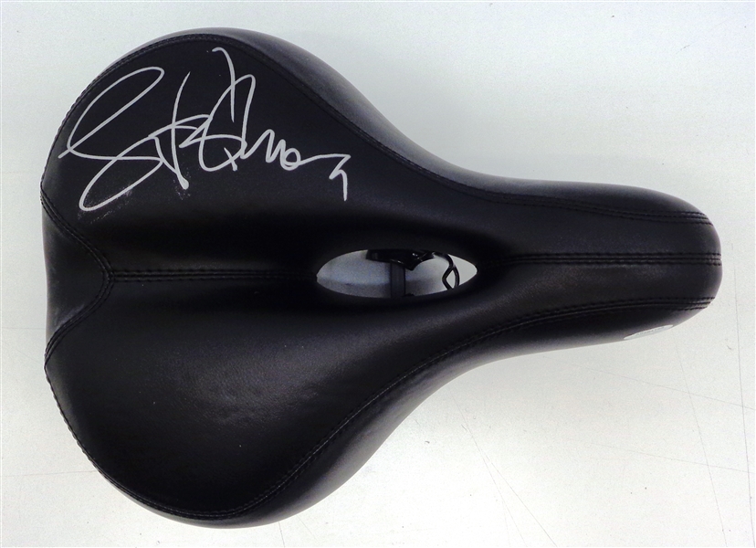 Lance Armstrong Signed Black Cycling Bike Seat 