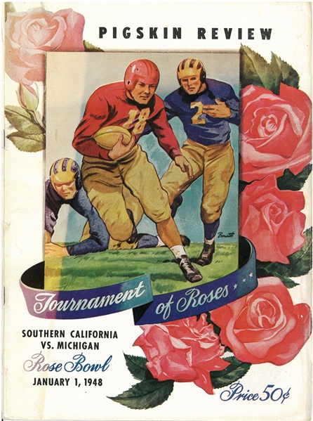 1948 Rose Bowl Program - Michigan vs. USC