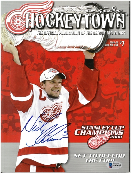 Nick Lidstrom Autographed 2008 Hockeytown Magazine