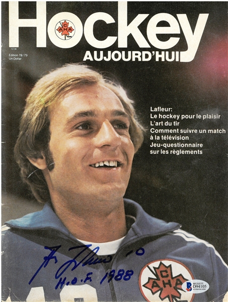 Guy Lafleur Autographed 1978/79 Hockey Magazine