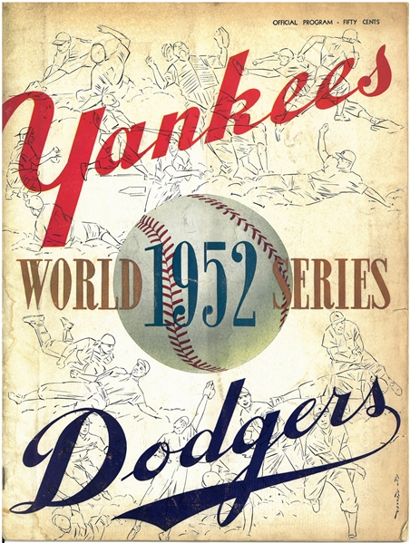 1952 World Series Program - Yankees vs Dodgers