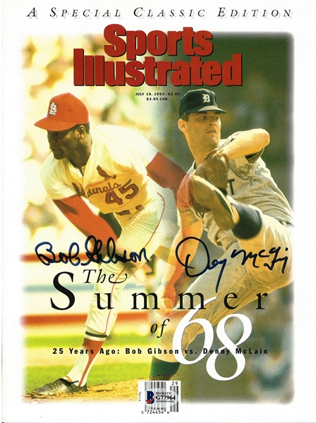 Bob Gibson & Denny McLain Autographed 1993 Sports Illustrated