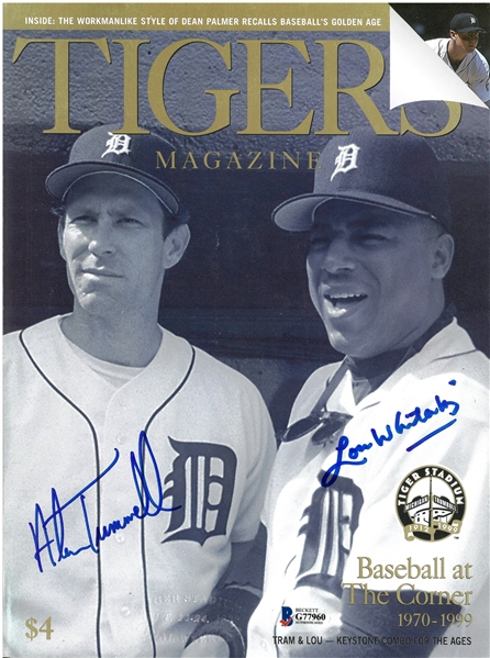 Alan Trammell & Lou Whitaker Autographed 1999 Tigers Magazine
