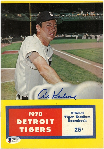 Al Kaline Autographed 1970 Tigers Program