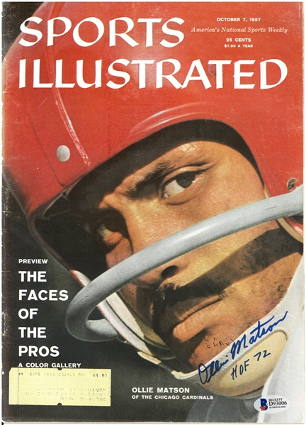 Ollie Matson Autographed 1957 Sports Illustrated