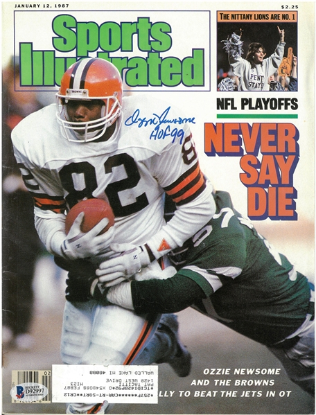 Ozzie Newsome Autographed 1987 Sports Illustrated