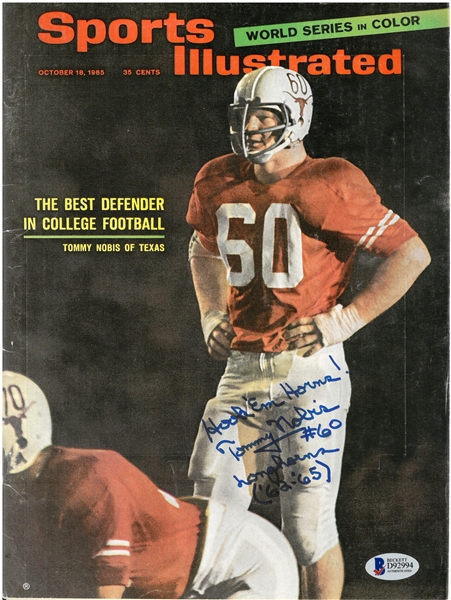 Tommy Nobis Autographed 1965 Sports Illustrated