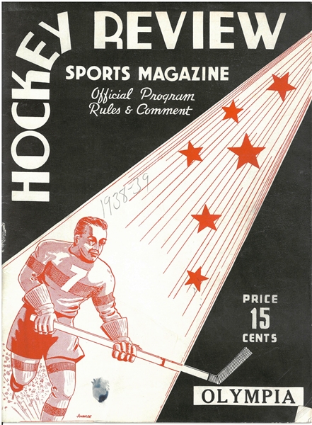 1938/39 Red Wings vs Bruins Program
